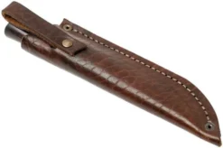 Autine Damascus Bushcraft, Wengé, Damask, Brown RH Sheath, Bushcraft Knife -Victorinox Store AT BUS WNG DAM 08 autine at bus wng dam 08