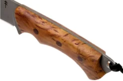 Autine Kurbads, Curly Birch, Elmax, Brown RH Sheath, Outdoor Knife -Victorinox Store AT KUR CB 05 autine at kur cb 05