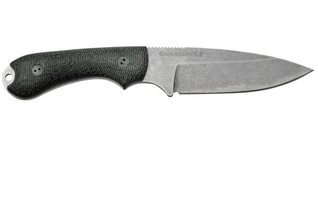 Bradford Knives Guardian 3, 32S-101-MC MagnaCut Sabre Stonewashed, 3D Black Micarta, Fixed Knife 2 Bradford Knives Guardian 3, 32S-101-MC MagnaCut Sabre Stonewashed, 3D Black Micarta, Fixed Knife - Image 2