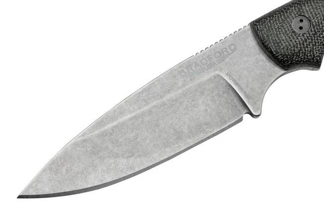 Bradford Knives Guardian 3, 32S-101-MC MagnaCut Sabre Stonewashed, 3D Black Micarta, Fixed Knife 3 Bradford Knives Guardian 3, 32S-101-MC MagnaCut Sabre Stonewashed, 3D Black Micarta, Fixed Knife - Image 3