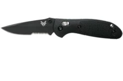 Benchmade Mini-Griptilian 556SBK-S30V Serrated Pocket Knife, Mel Pardue Design