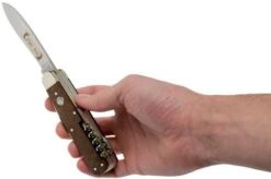 Böker Jagdmesser Quadro Jäger Gold 110646 Hunting Knife With Leather Sheath -Victorinox Store BO110646 08 boker