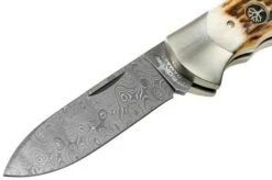 Böker Scout Spearpoint Stag Damascus 112201DAM Stag Horn, Pocket Knife -Victorinox Store BO112201DAM 03 boker