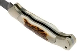 Böker Scout Spearpoint Stag Damascus 112201DAM Stag Horn, Pocket Knife -Victorinox Store BO112201DAM 05 boker