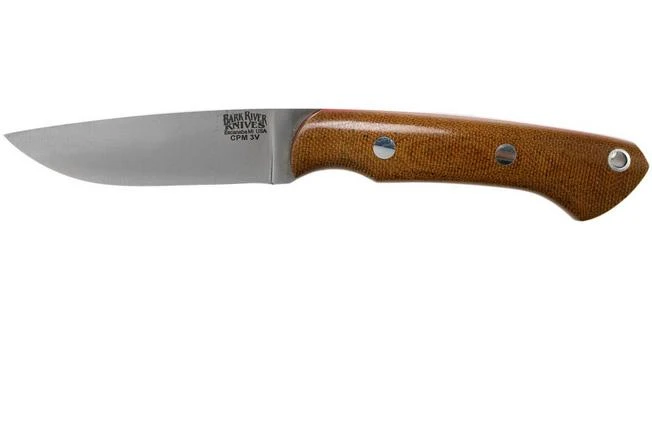 Bark River Featherweight Fox River CPM 3V Natural Canvas, Red Liner Hunting Knife 1 Bark River Featherweight Fox River CPM 3V Natural Canvas, Red Liner Hunting Knife