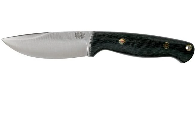 Bark River North Country EDC CPM 154, Black Canvas Micarta, Mosaic Pins Fixed Knife 1 Bark River North Country EDC CPM 154, Black Canvas Micarta, Mosaic Pins Fixed Knife