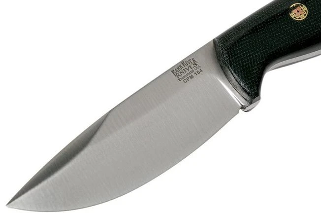 Bark River North Country EDC CPM 154, Black Canvas Micarta, Mosaic Pins Fixed Knife 3 Bark River North Country EDC CPM 154, Black Canvas Micarta, Mosaic Pins Fixed Knife - Image 3