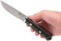 Bark River GamesKeeper A2, Black Green Linen Micarta, Brown Sheath -Victorinox Store BRK02 121BGL 06 bark river brk02 121bgl 06