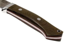 Bark River Classic Drop Point Hunter CPM 3V, Green Canvas Micarta, Red Liners -Victorinox Store BRK02 135GNCRL 04 bark river brk02 135gncrl 04