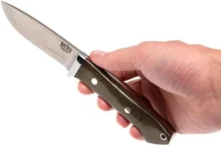 Bark River Classic Drop Point Hunter CPM 3V, Green Canvas Micarta, Red Liners -Victorinox Store BRK02 135GNCRL 06 bark river brk02 135gncrl 06