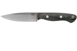 Bark River Mini Aurora CPM 3V, Black Linen Matte Micarta, Hollow Pins