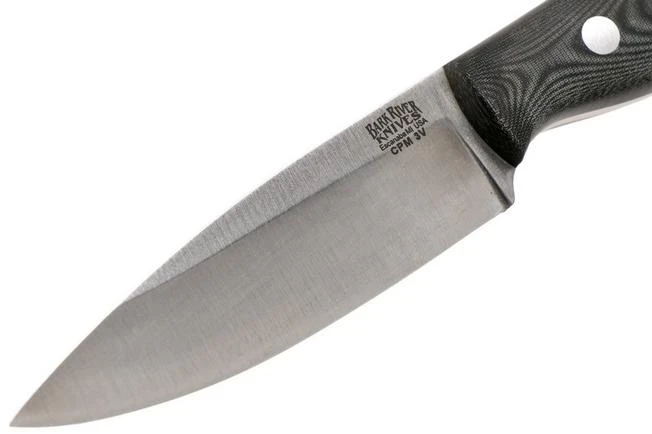 Bark River Mini Aurora CPM 3V, Black Linen Matte Micarta, Hollow Pins 3 Bark River Mini Aurora CPM 3V, Black Linen Matte Micarta, Hollow Pins - Image 3