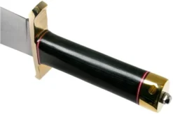 Bark River V-44 Bowie A2 Black Canvas Micarta, Brass Double Quillion, Bowie-knife -Victorinox Store BRK08 231BKC BDQ 04 bark river knives