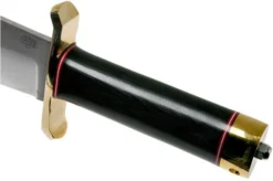 Bark River V-44 Bowie A2 Black Canvas Micarta, Brass Double Quillion, Bowie-knife -Victorinox Store BRK08 231BKC BDQ 05 bark river knives