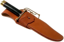 Bark River V-44 Bowie A2 Black Canvas Micarta, Brass Double Quillion, Bowie-knife -Victorinox Store BRK08 231BKC BDQ 06 bark river knives