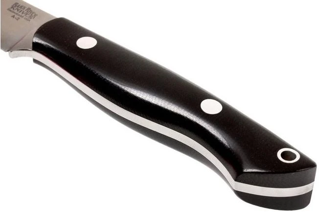 Bark River Mini Kalahari A2, Black Canvas Micarta, Brown Sheath 4 Bark River Mini Kalahari A2, Black Canvas Micarta, Brown Sheath - Image 4