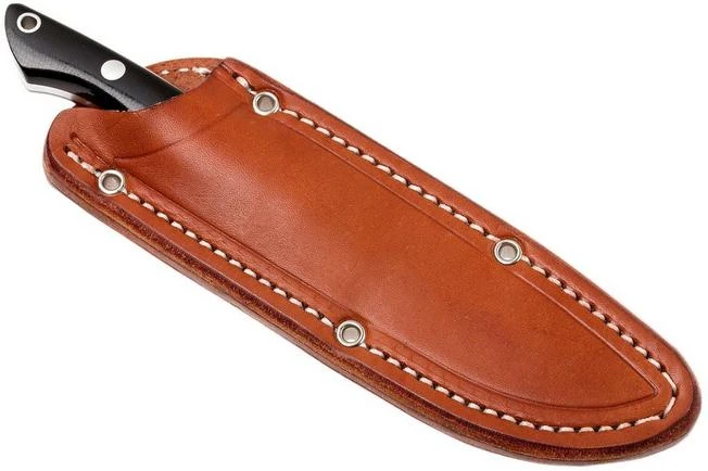 Bark River Mini Kalahari A2, Black Canvas Micarta, Brown Sheath 7 Bark River Mini Kalahari A2, Black Canvas Micarta, Brown Sheath - Image 7