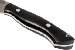 Bark River Sahara Hunter A2, Black Linen Micarta, Brown Sheath -Victorinox Store BRK12 115BRKL 04 bark river brk12 115brkl 04