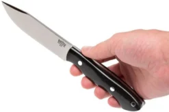 Bark River Sahara Hunter A2, Black Linen Micarta, Brown Sheath -Victorinox Store BRK12 115BRKL 06 bark river brk12 115brkl 06