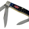 Case Medium Stockman Navy Blue Bone, Rogers Jig, 07049, 63032 SS Pocket Knife