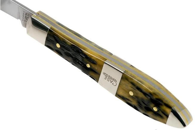 Case Tear Drop, Tang Stamp Series, Peach Seed Jig, Olive Green Bone 21510, TB61028 SS Pocket Knife 6 Case Tear Drop, Tang Stamp Series, Peach Seed Jig, Olive Green Bone 21510, TB61028 SS Pocket Knife - Image 6