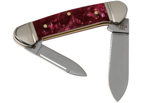 Case Baby Butterbean Burgundy Smooth Kirinite, Fluted Bolsters, 23185, 102132 SS Pocket Knife 2 Case Baby Butterbean Burgundy Smooth Kirinite, Fluted Bolsters, 23185, 102132 SS Pocket Knife - Image 2