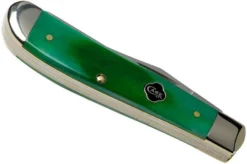 Case Mini Trapper Clover Green Bone, Sawcut Jig, 23213, 6207 SS Pocket Knife -Victorinox Store CE23213 04 case