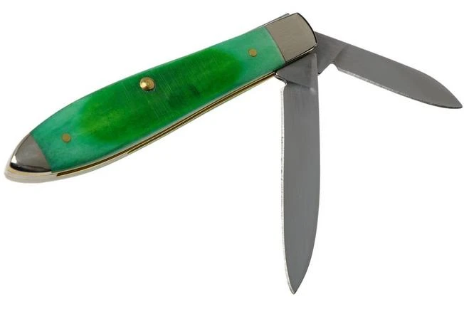 Case Tear Drop Clover Green Bone, Sawcut Jig, 23215, TB62028 SS Pocket Knife 2 Case Tear Drop Clover Green Bone, Sawcut Jig, 23215, TB62028 SS Pocket Knife - Image 2
