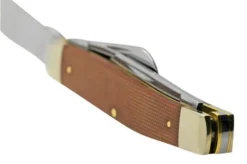 Case Large Stockman Natural Canvas Micarta, 23693, 10375 SS, Pocket Knife -Victorinox Store CE23693 04 case