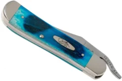 Case Russlock Caribbean Blue Bone, Sawcut, 25589, 61953L SS Pocket Knife 9 Case Russlock Caribbean Blue Bone, Sawcut, 25589, 61953L SS Pocket Knife -Victorinox Store CE25589 04 case 1