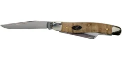 Case Medium Stockman Natural Curly Maple Smooth, 25944, 7318 SS Pocket Knife -Victorinox Store CE25944 03 case
