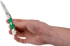 Case Lockback SparXX Green Pearl Kirinite Smooth, 27372, 101225L SS Pocket Knife -Victorinox Store CE27372 07 case