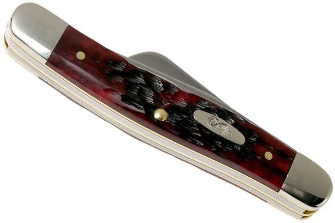 Case Medium Stockman Crimson Red Peach Seed Jigged Bone, 27382, 6318 SS Pocket Knife 4 Case Medium Stockman Crimson Red Peach Seed Jigged Bone, 27382, 6318 SS Pocket Knife - Image 4
