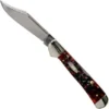 Case Mini Copperlock Crimson Red Peach Seed Jigged Bone, 27385, 61749L SS Pocket Knife