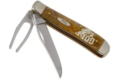 Case Mini Trapper Golfer's Tool Gift Set, Embellished Smooth Antique Bone, 27820, 6207G SS Pocket Knife