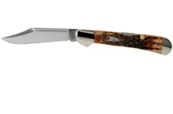 Case Mini Copperlock Brown Bone, Peach Seed Jig, 42655, 61749L SS Pocket Knife