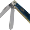 Case Mini Trapper Mediterranean Blue Bone, Smooth, 52803, 6207 SS Pocket Knife