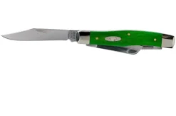 Case Medium Stockman Brilliant Green Bone, Smooth, 52821, 63032 SS Pocket Knife -Victorinox Store CE52821 03 case