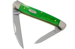 Case Mini Copperhead Brilliant Green Bone, Smooth, 52825, 62109W SS Pocket Knife