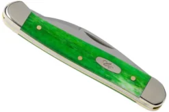 Case Mini Copperhead Brilliant Green Bone, Smooth, 52825, 62109W SS Pocket Knife -Victorinox Store CE52825 04 case