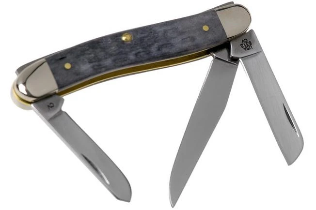 Case Medium Stockman Pocket Worn Grey Bone, Crandall Jig, 58413, 6318 CV Pocket Knife 2 Case Medium Stockman Pocket Worn Grey Bone, Crandall Jig, 58413, 6318 CV Pocket Knife - Image 2