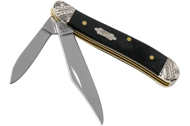 Case Peanut Ebony Wood, Worked Bolsters, 59674, 7220 SS Pocket Knife 1 Case Peanut Ebony Wood, Worked Bolsters, 59674, 7220 SS Pocket Knife