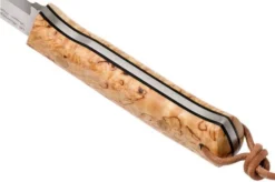 Casström Woodsman Knife Curly Birch, K720 Scandi Grind 10824 With Firesteel -Victorinox Store CM10824 04 casstrom cm10824 04