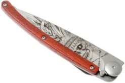 Deejo Tattoo 37g, Coralwood, Lucky Skull 1CB041 Pocket Knife -Victorinox Store DJ1CB041 04 deejo