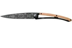 Deejo Tattoo Black 37g, Juniper Wood, 1920 1GB104 Pocket Knife
