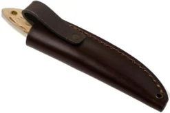 Brisa Bobtail 80 Curly Birch Handle, 12C27 Scandi, Leather Sheath 9949 -Victorinox Store ENZ 9949 07 enzo brisa v202010