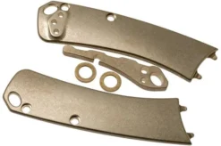 Flytanium Benchmade Mini Crooked River Scale, Pivot Collars & Backspacer, Brass