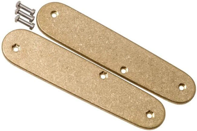 Flytanium Victorinox Cadet Scales, Brass Flat 1 Flytanium Victorinox Cadet Scales, Brass Flat