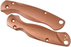 Flytanium Spyderco Paramilitary 2 Lotus Scales, Copper