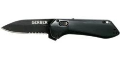 Gerber Highbrow Compact Onyx Serrated 30-001685 Pocket Knife